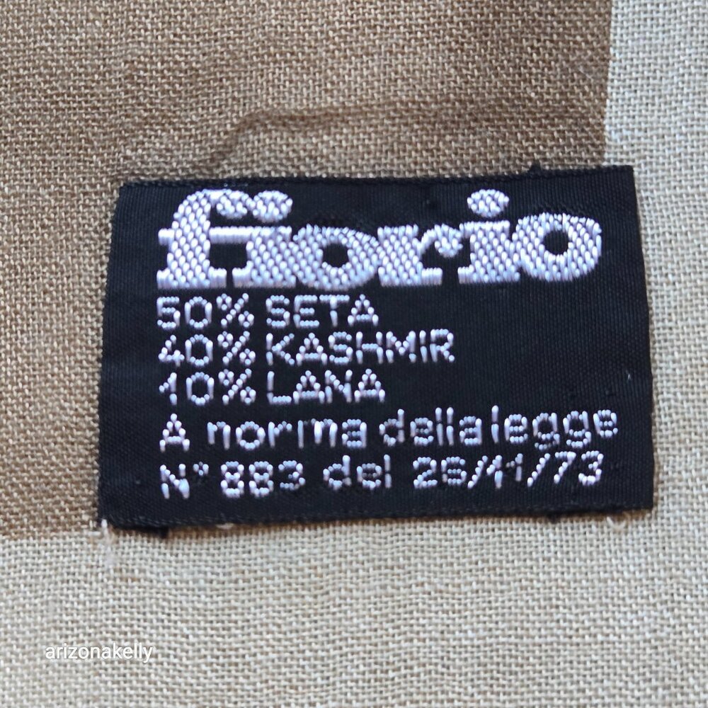 Silk/Cashmere/Wool Large Lightweight Scarf Italy Fiorio - Picture 10 of 13